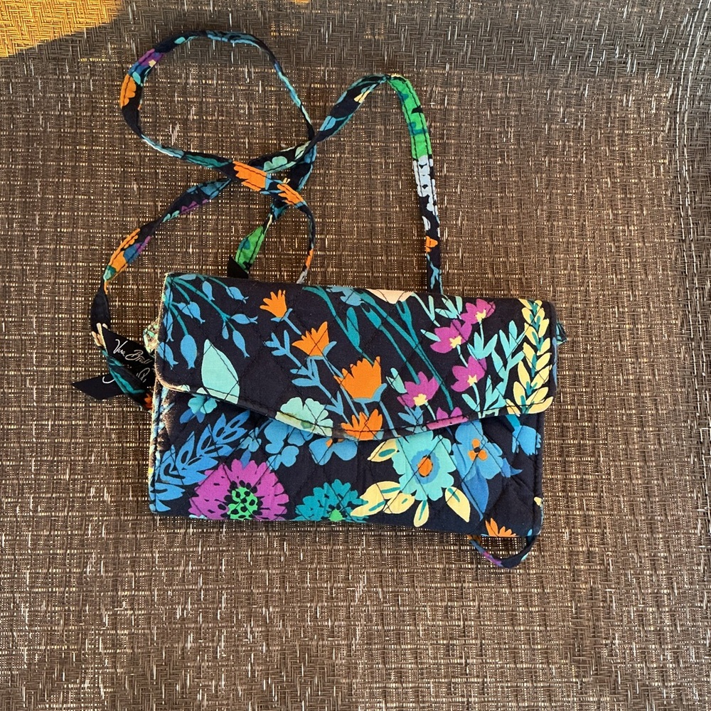 Vera Bradley Midnight Blues Smartphone Wallet Crossbody Bag - Picture 1 of 3